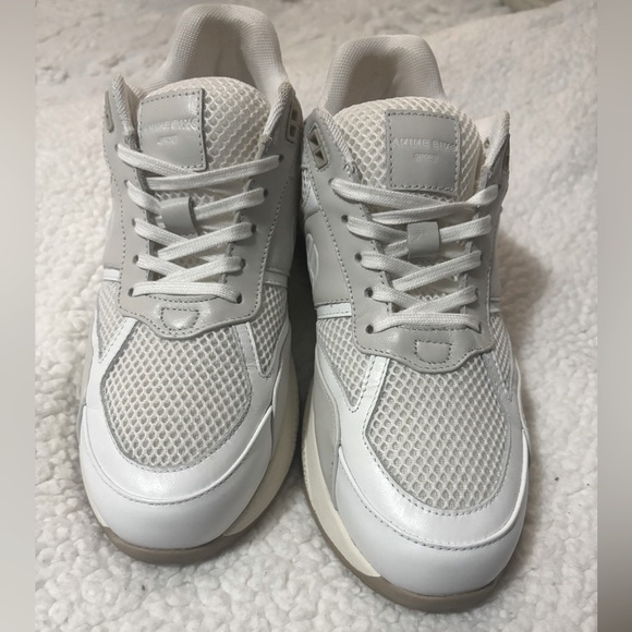 Anine Bing Dina Sneakers Women’s Size 8 US/38 EU White Beige -Gorgeous Condition - Picture 9 of 16
